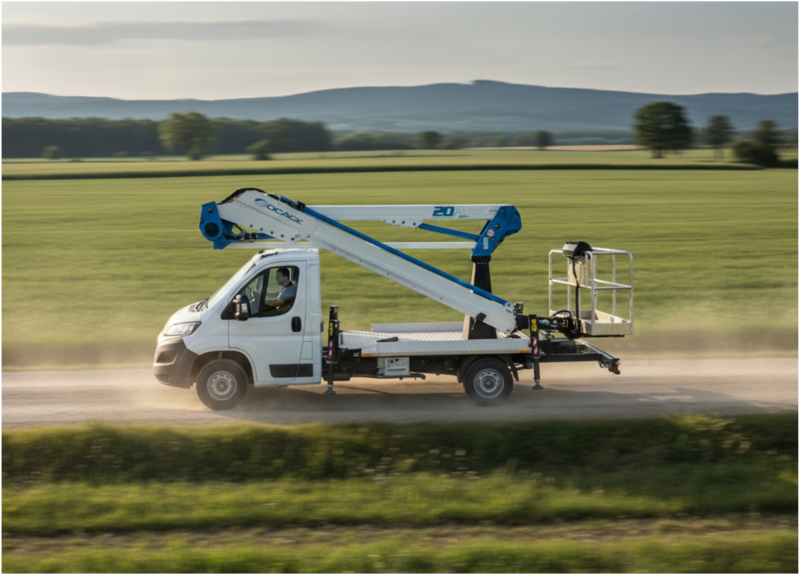 Neue SOCAGE forSte 20A SPEED: kompakte und leistungsstarke Gelenk-LKW-Arbeitsbühne